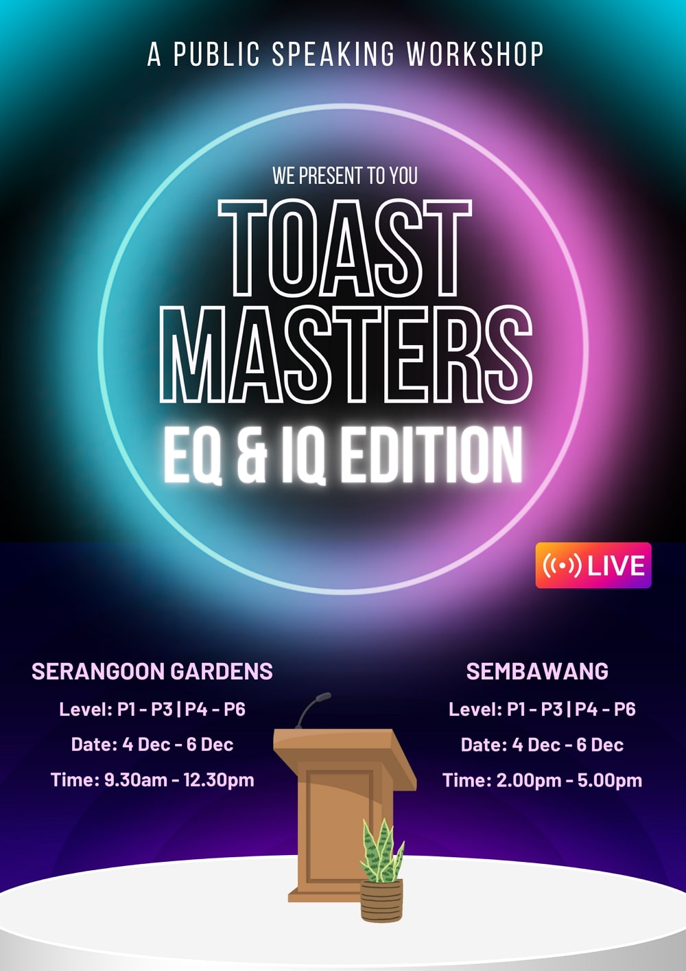 Toastmasters EQ & IQ Edition Holiday Workshop Dec 2023